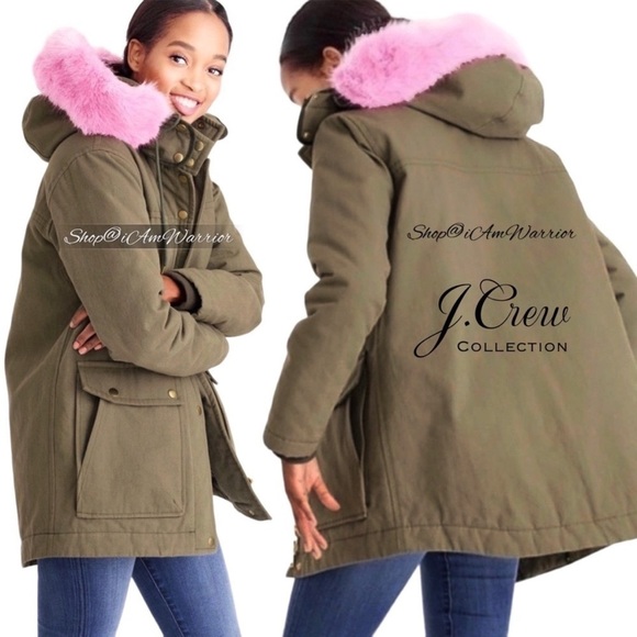 J.Crew Collection NWT down filled
Parka with pink faux fur hood *shop@iamwarrior - Picture 4 of 16